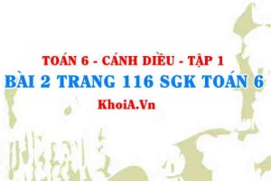 Bài 2 trang 116 SGK Toán 6 tập 1 Cánh Diều